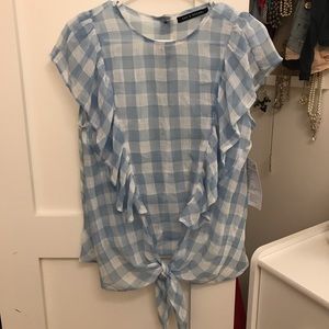 Zac & Rachel Tie Front Blouse | M